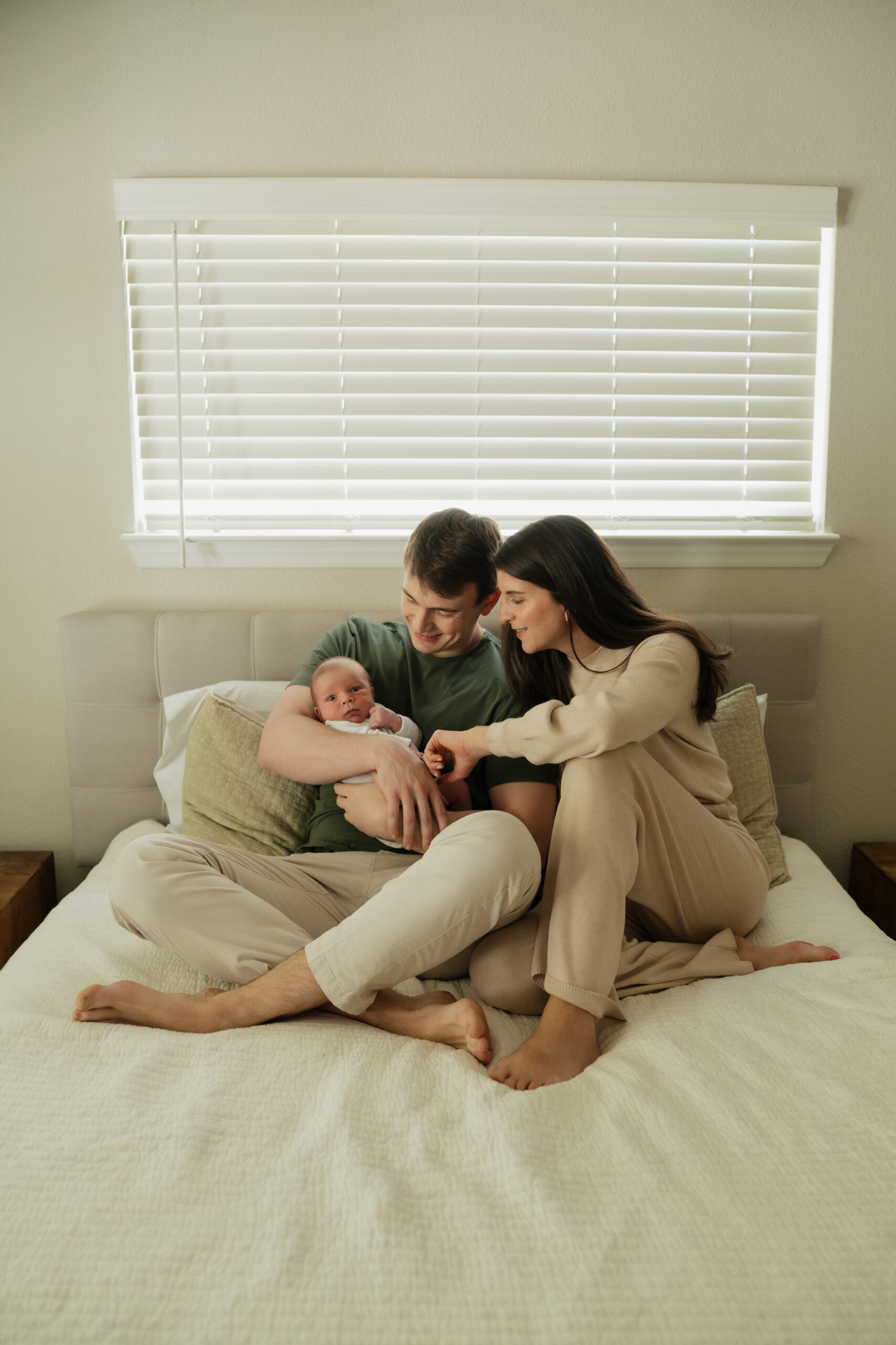 In-home family photography session with newborn in Raleigh North Carolina